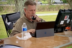David trying to break through a pileup with his QRP radio